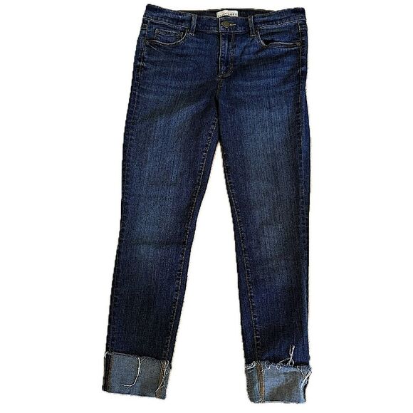 Ann Taylor LOFT Modern Skinny Cuffed Jeans Pants in Blue Wash Size 29/8 - Picture 2 of 9